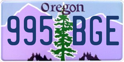 OR license plate 995BGE