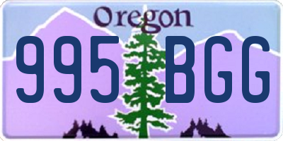 OR license plate 995BGG