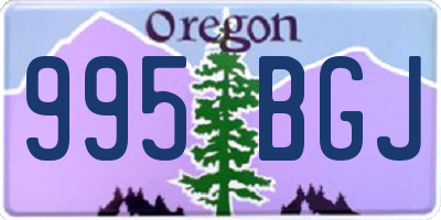 OR license plate 995BGJ