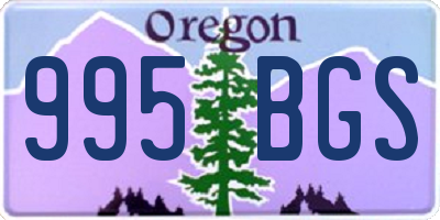 OR license plate 995BGS