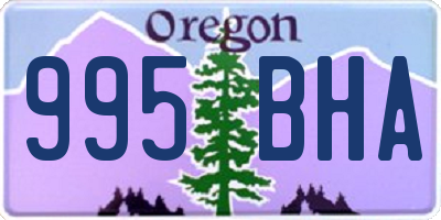 OR license plate 995BHA