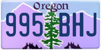 OR license plate 995BHJ