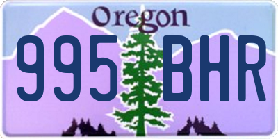 OR license plate 995BHR