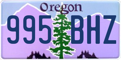 OR license plate 995BHZ