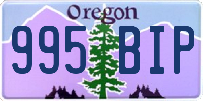 OR license plate 995BIP