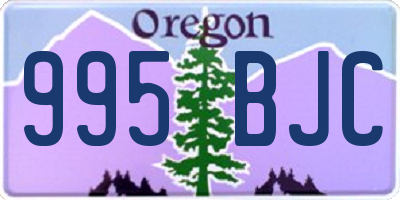 OR license plate 995BJC