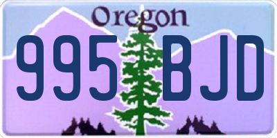 OR license plate 995BJD