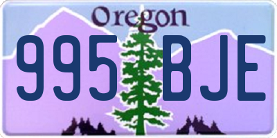 OR license plate 995BJE