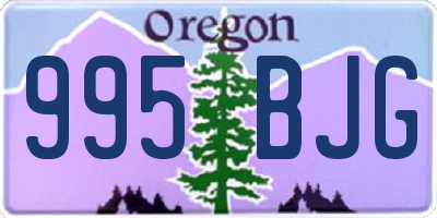 OR license plate 995BJG