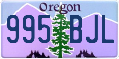 OR license plate 995BJL