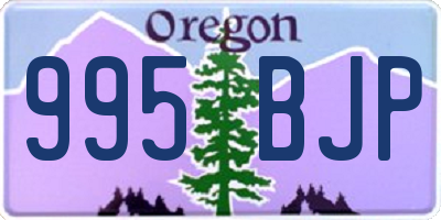 OR license plate 995BJP