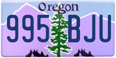 OR license plate 995BJU