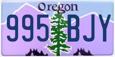 OR license plate 995BJY