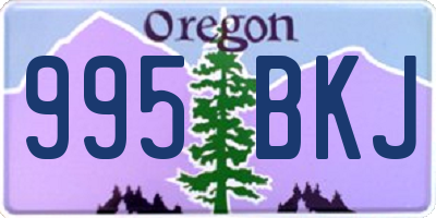 OR license plate 995BKJ