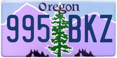 OR license plate 995BKZ
