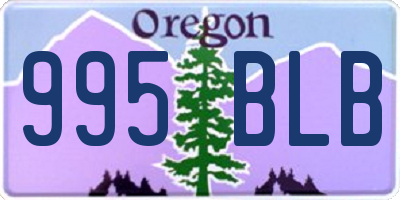 OR license plate 995BLB