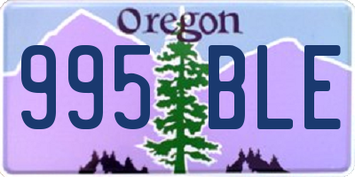 OR license plate 995BLE