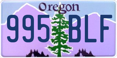 OR license plate 995BLF