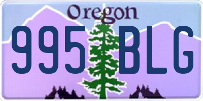 OR license plate 995BLG