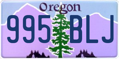 OR license plate 995BLJ