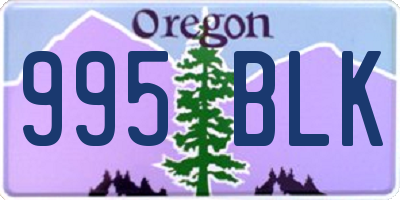 OR license plate 995BLK