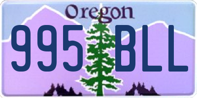 OR license plate 995BLL