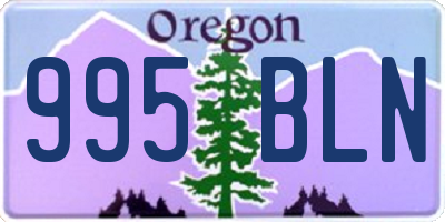 OR license plate 995BLN