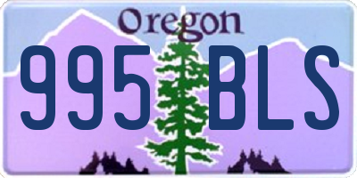 OR license plate 995BLS