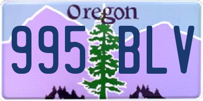 OR license plate 995BLV