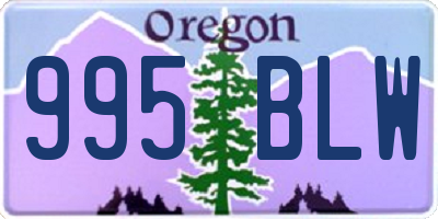 OR license plate 995BLW