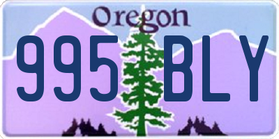 OR license plate 995BLY