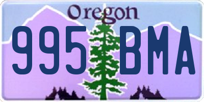 OR license plate 995BMA