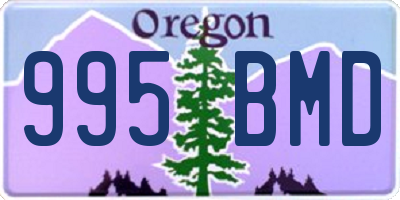 OR license plate 995BMD
