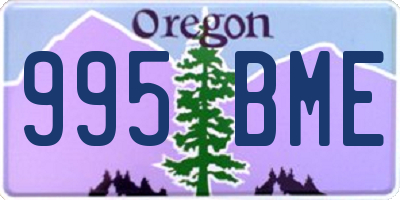 OR license plate 995BME