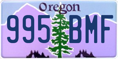 OR license plate 995BMF