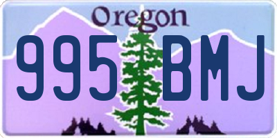 OR license plate 995BMJ