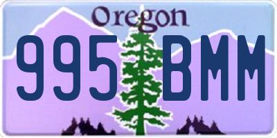 OR license plate 995BMM