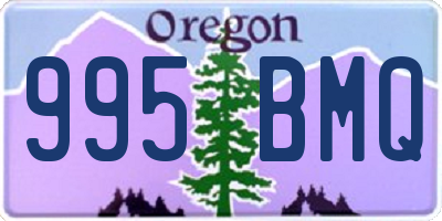 OR license plate 995BMQ