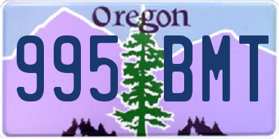 OR license plate 995BMT