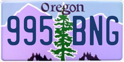 OR license plate 995BNG
