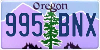 OR license plate 995BNX