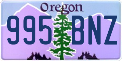OR license plate 995BNZ