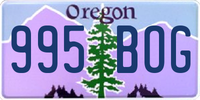 OR license plate 995BOG