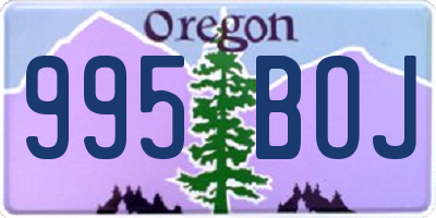 OR license plate 995BOJ