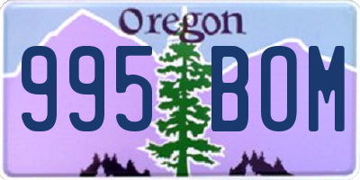 OR license plate 995BOM