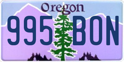 OR license plate 995BON