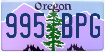 OR license plate 995BPG
