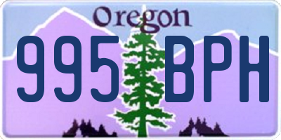 OR license plate 995BPH