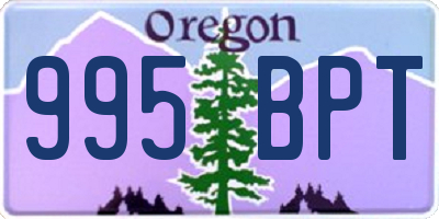 OR license plate 995BPT