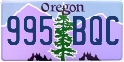 OR license plate 995BQC